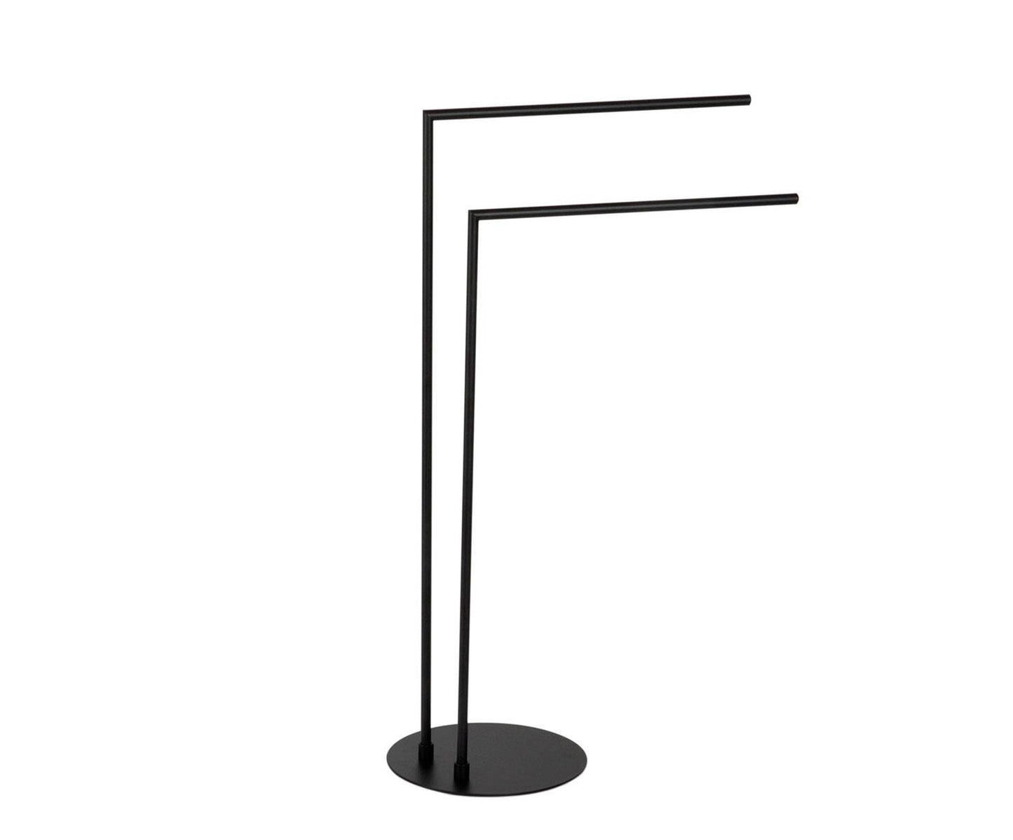 Andrea House Industrial Black Metal Freestanding Towel Rack