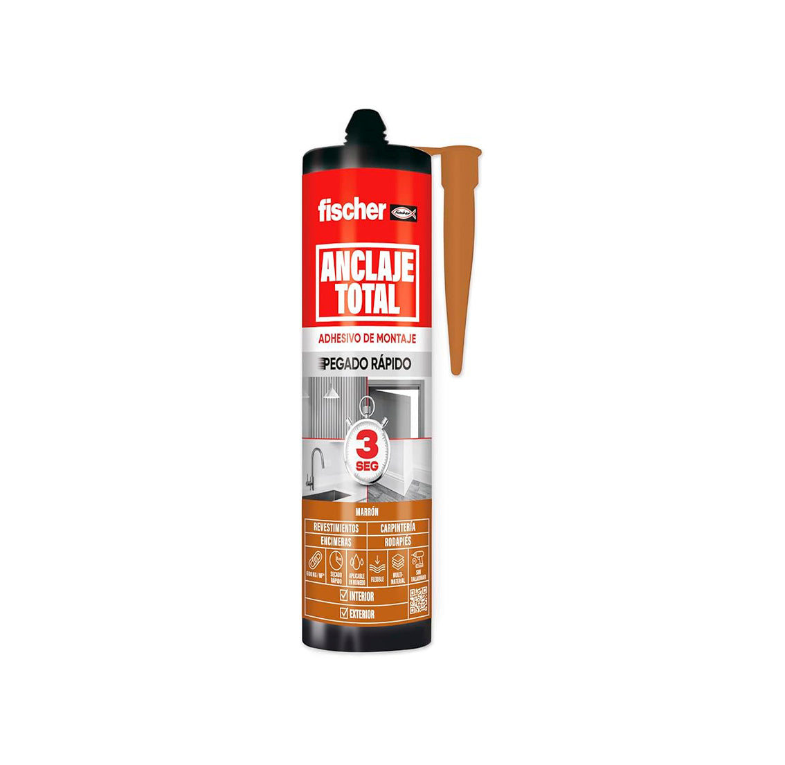 Adhesivo de montaje con pegado rápido Anclaje Total Fischer 290ml