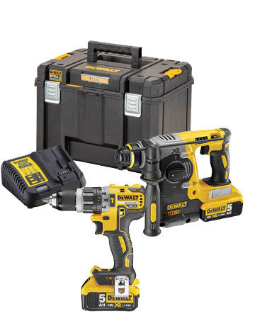 Dewalt DCK207P2TB tool kit - drill + hammer + 2 bat. + briefcase