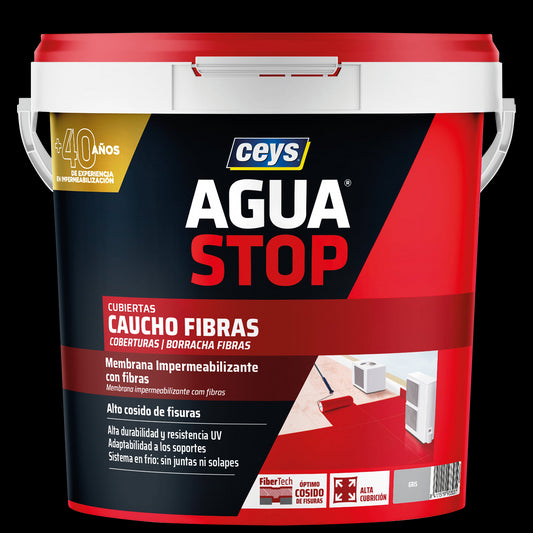 Bote Pintura Impermeabilizante Aguastop Caucho Fibras Ceys 1kg CEYS - 1