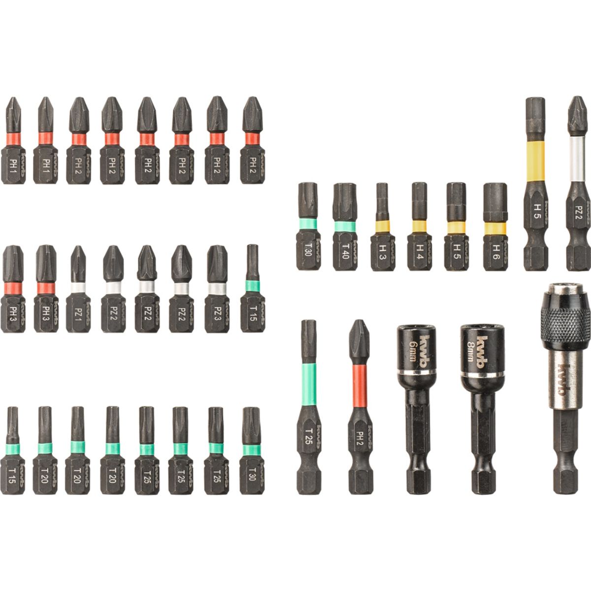 Juego de puntas 37pcs KWB 49109000