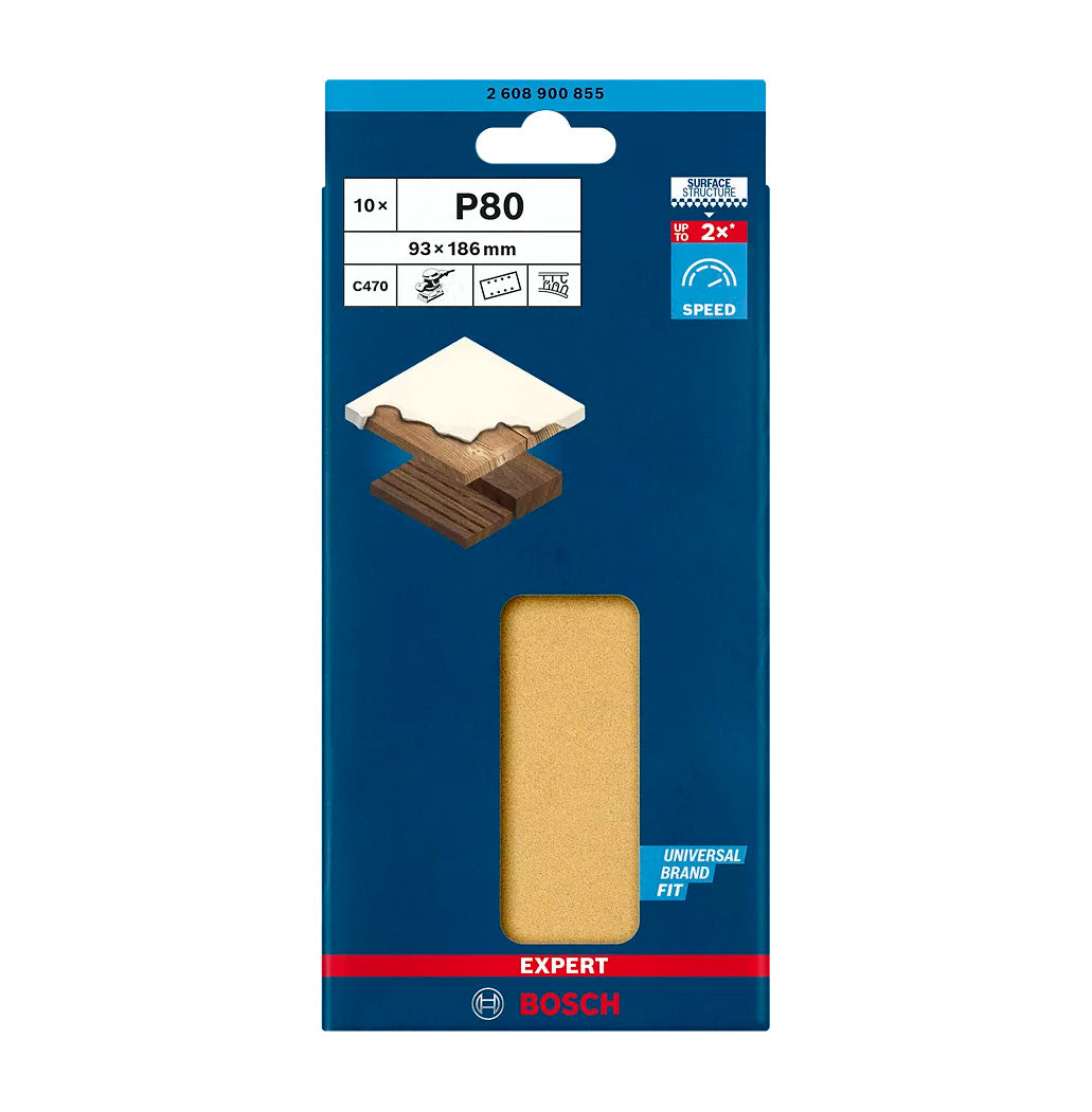 Bosch Expert C470 sandpaper 93x186mm 10 pcs