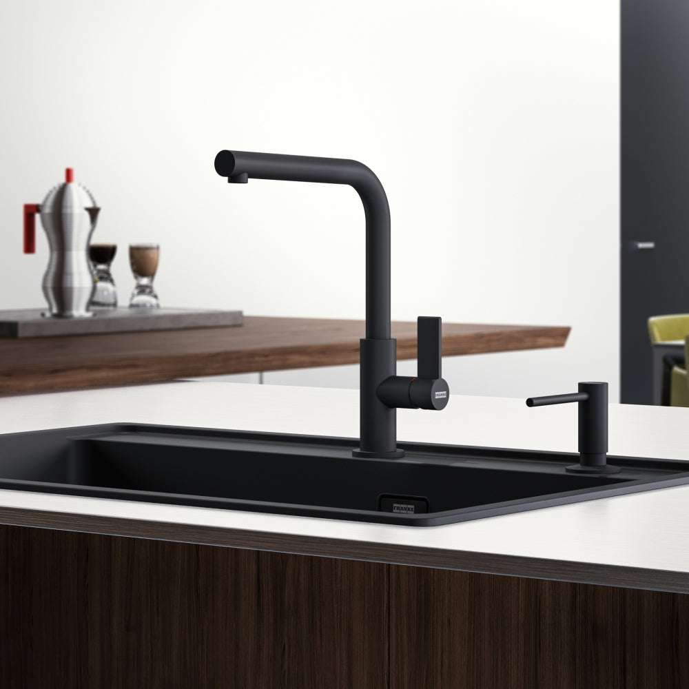 Kitchen Faucet Neptune Evo Black Swivel Matt Franke 115.0711.724