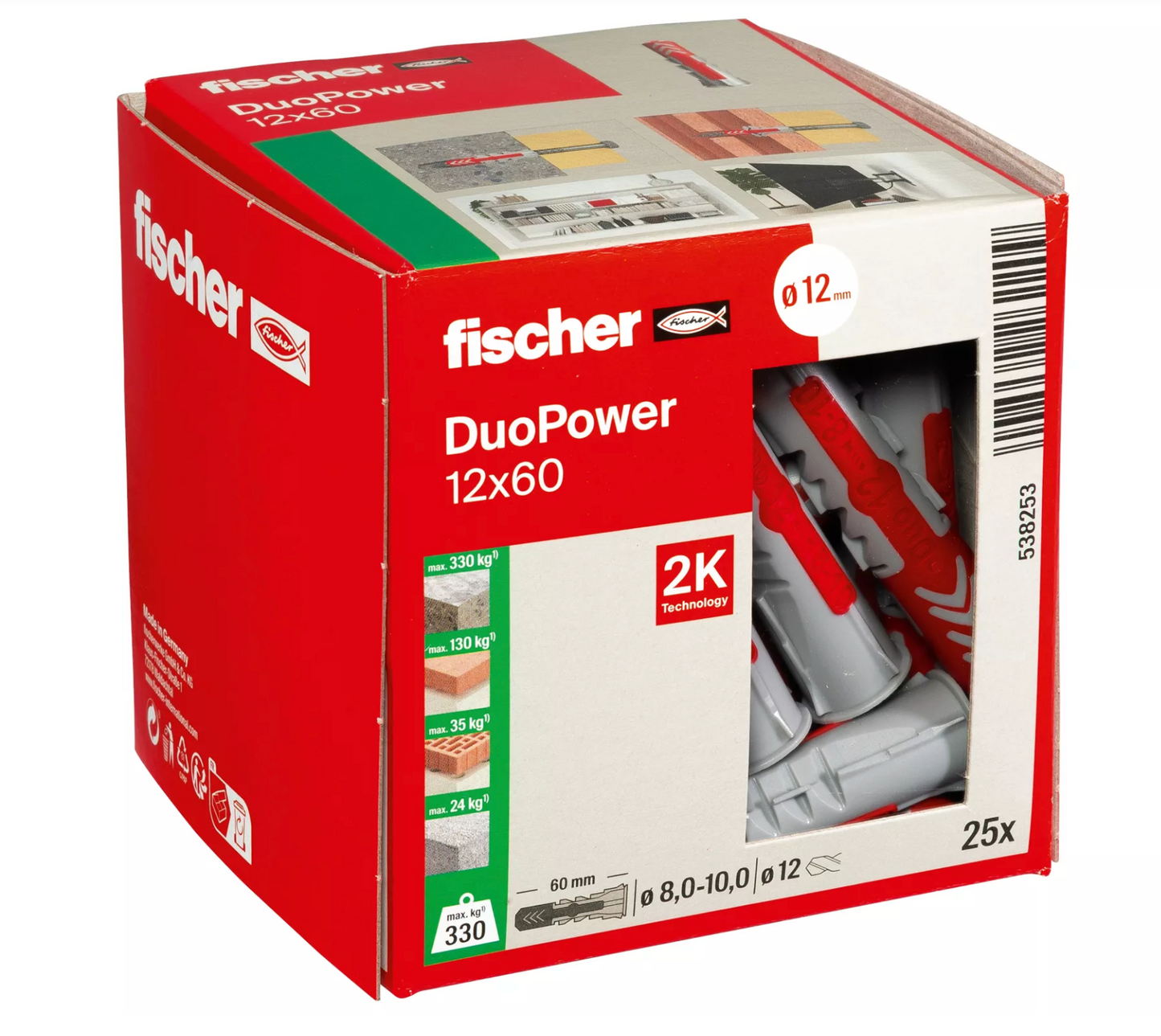 Caja Taco DuoPower de 6-12 mm Fischer