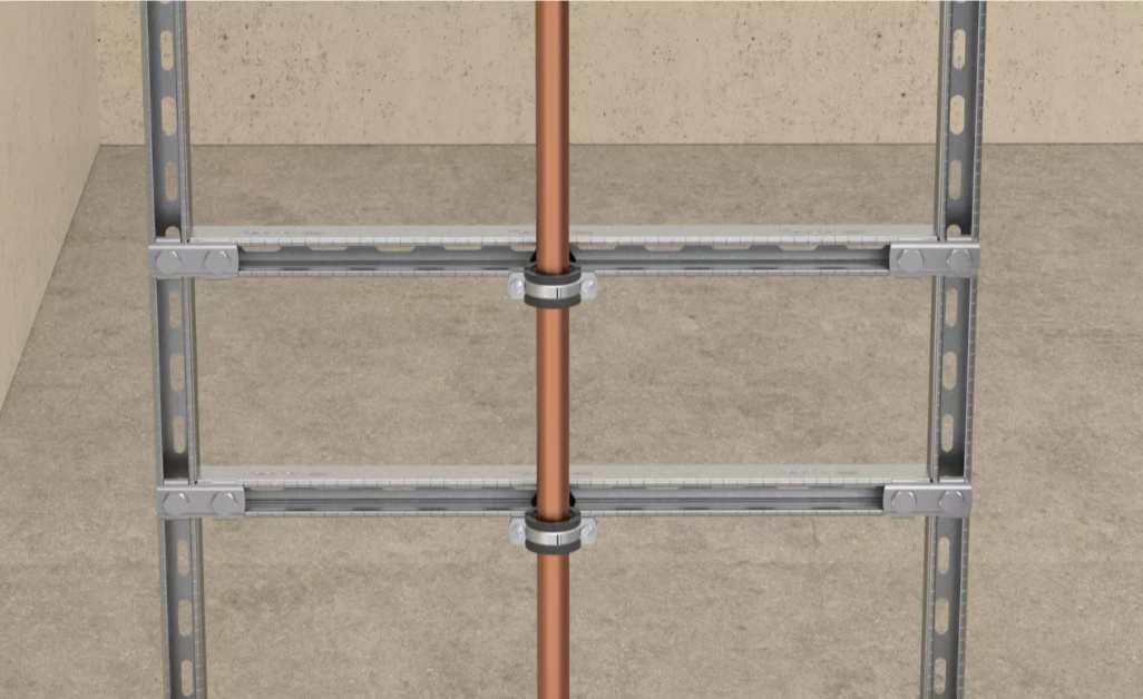 Abrazadera para tuberías FRS-L 38-45 M8/M10 Universal Fischer