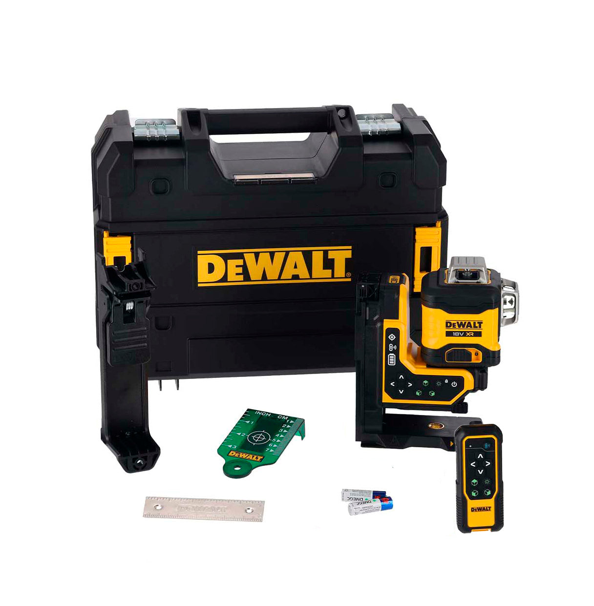 Nivel láser autonivelante Verde con control remoto de 3 lineas 360º XR 18V Dewalt DCLE34035B