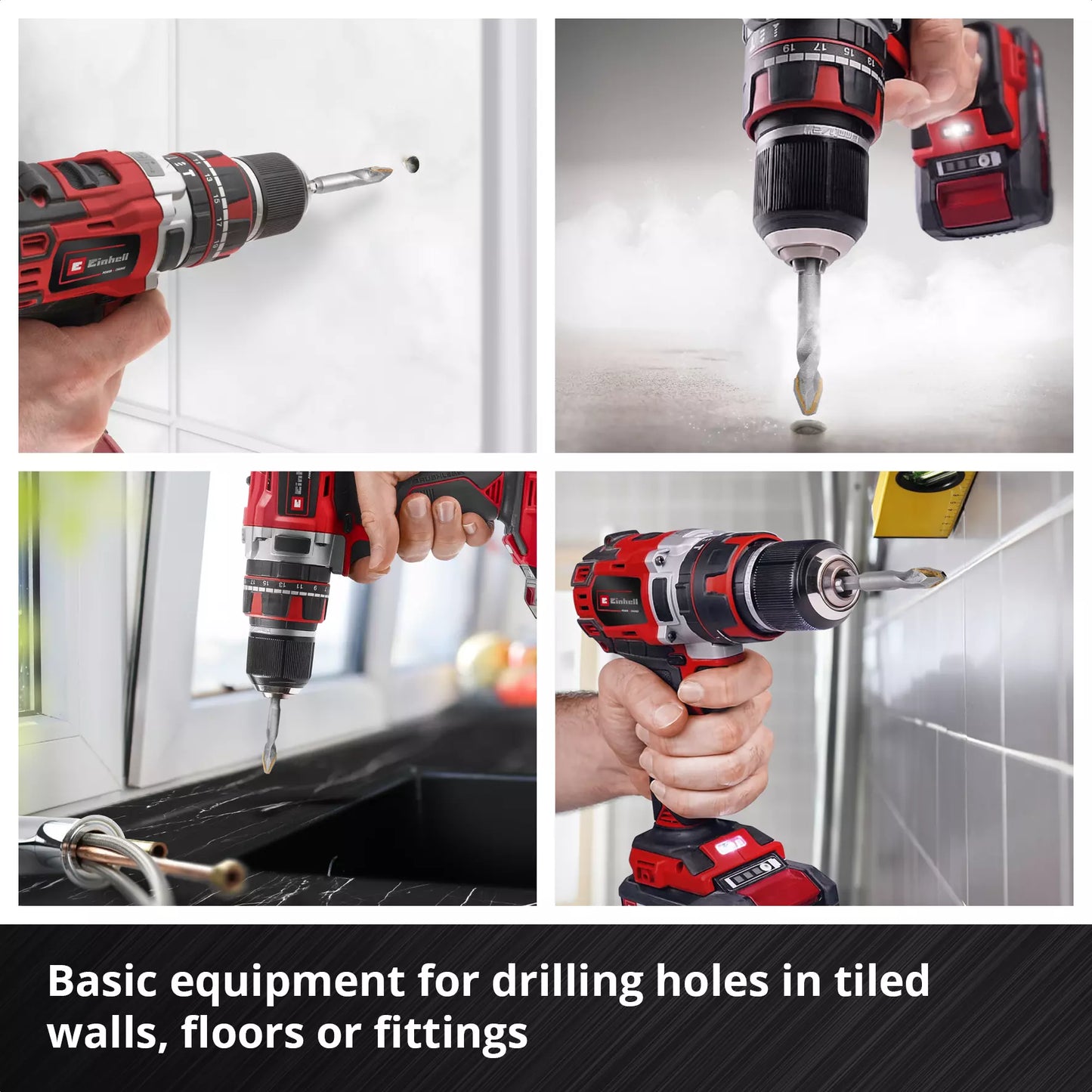 Porcelain drill bits set 4pcs XS-CASE Einhell 49051404