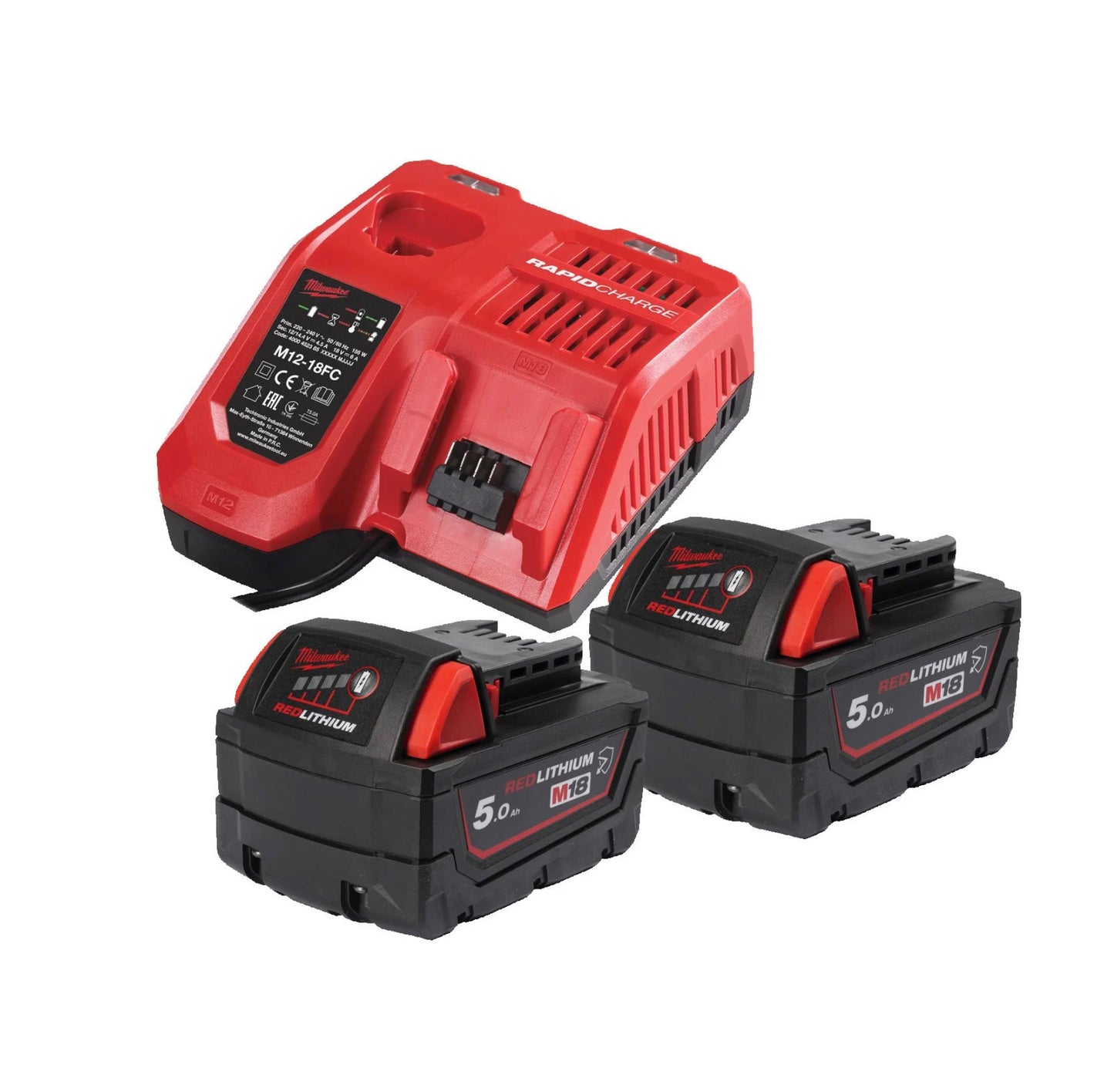 Milwaukee M18 NRGCR-502 5Ah Battery and Charger Kit