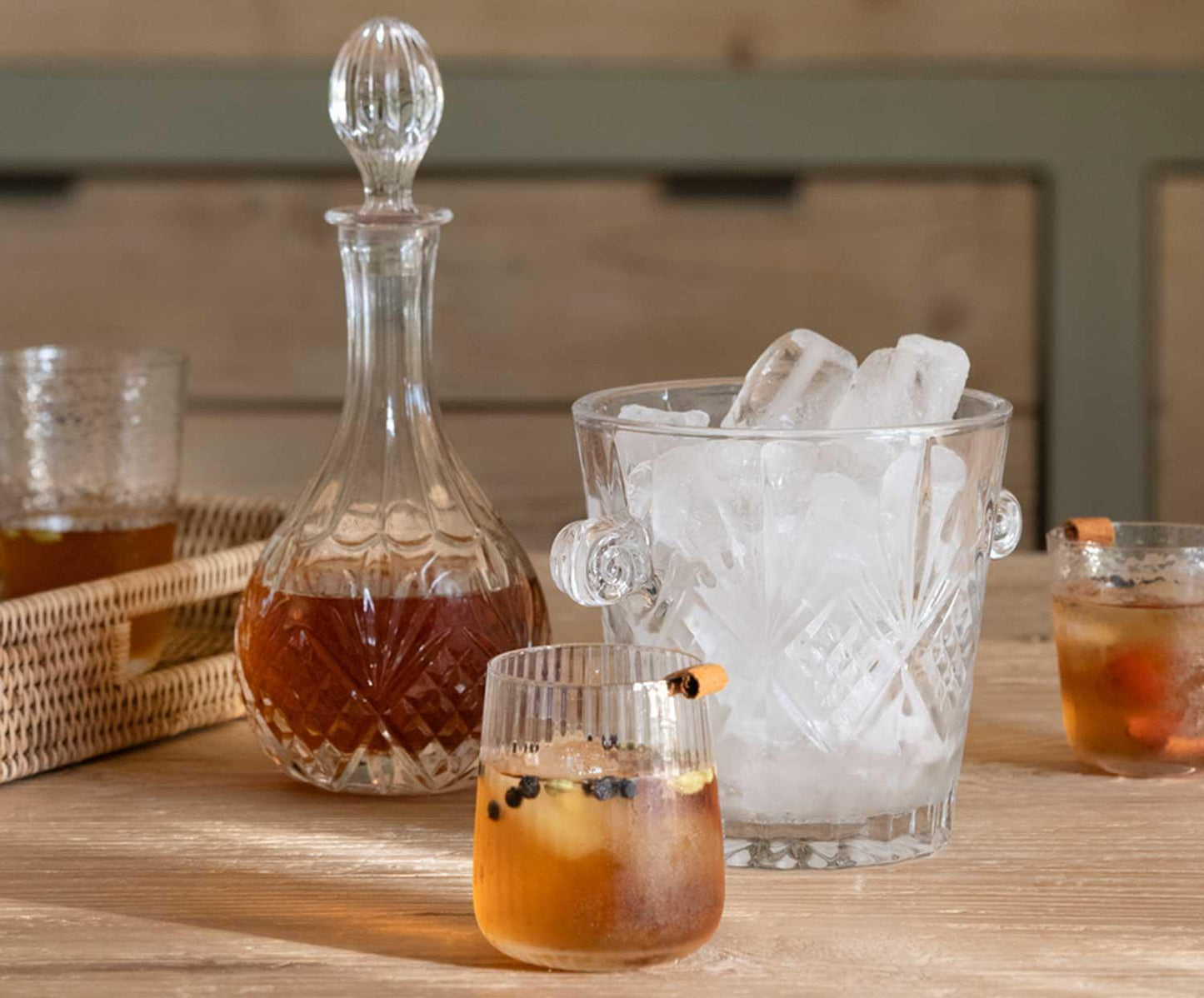 Vintage glass liquor bottle 850ml Andrea House