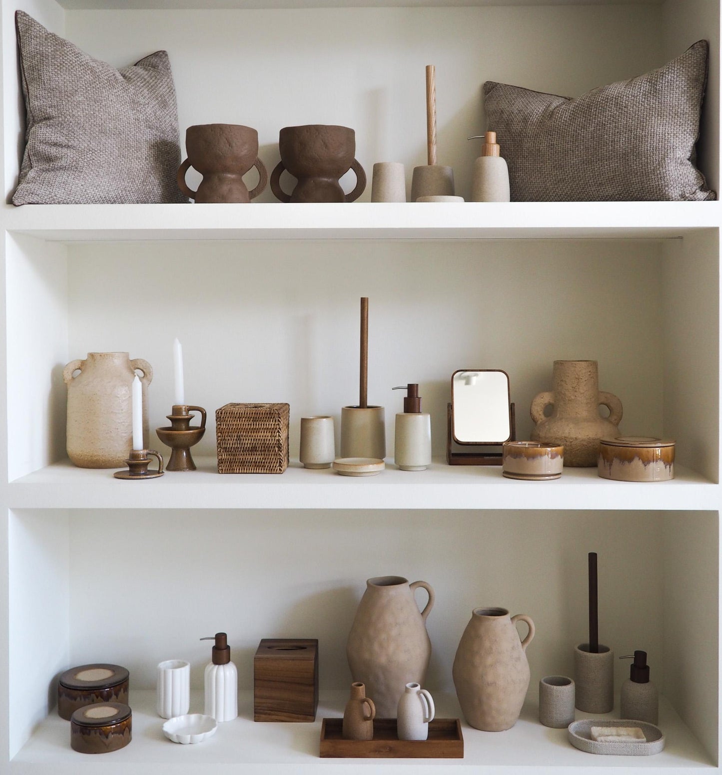 Beige stoneware vase Masaka 30 cm Andrea House