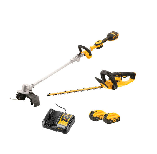 Combo set: Cortasetos DCMHT563 + Cortabordes DCMST561 + 2bat 5ah 18V + Cargador Dewalt DCMST561HT