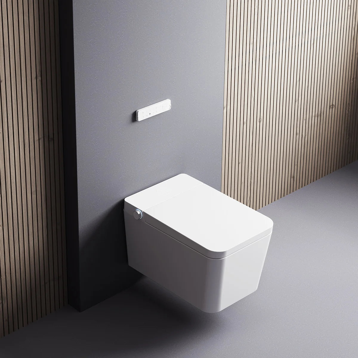 Mizubath Wall Hung Japanese Toilet with Smart Cleaning White