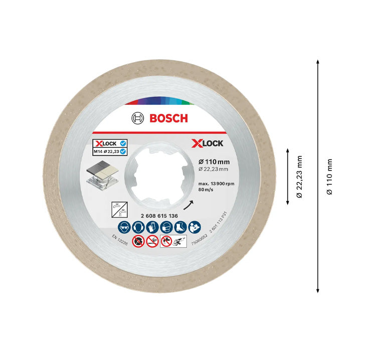 Bosch Ceramic 110mm X-Lock cutting disc
